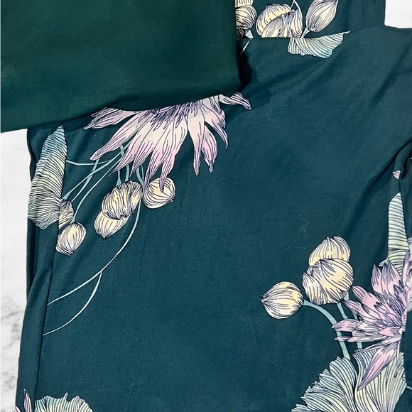 Soma Other - Soma Teal Floral Pajama Set